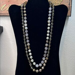 Stella & Dot Gloria Stone and Faceted Glass Beaded Necklace